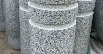 德州 芝麻白花岗岩挡车柱、隔离柱多少钱