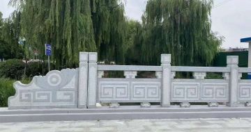 德州 芝麻灰桥栏杆、河道栏杆安装效果