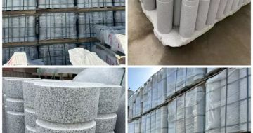 德州 芝麻白花岗岩挡车柱、隔离柱多少钱