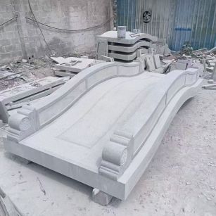 德州 芝麻灰花岗岩园林景观 小石桥