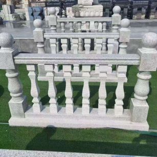 德州 别墅石材栏杆特写