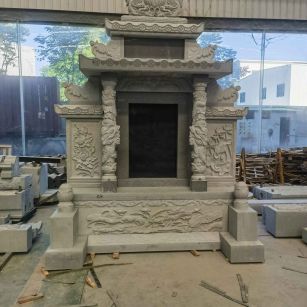德州 芝麻灰高档墓碑、土墓，一套也支持定做