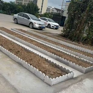 德州 花边石、花围石、花园石安装效果