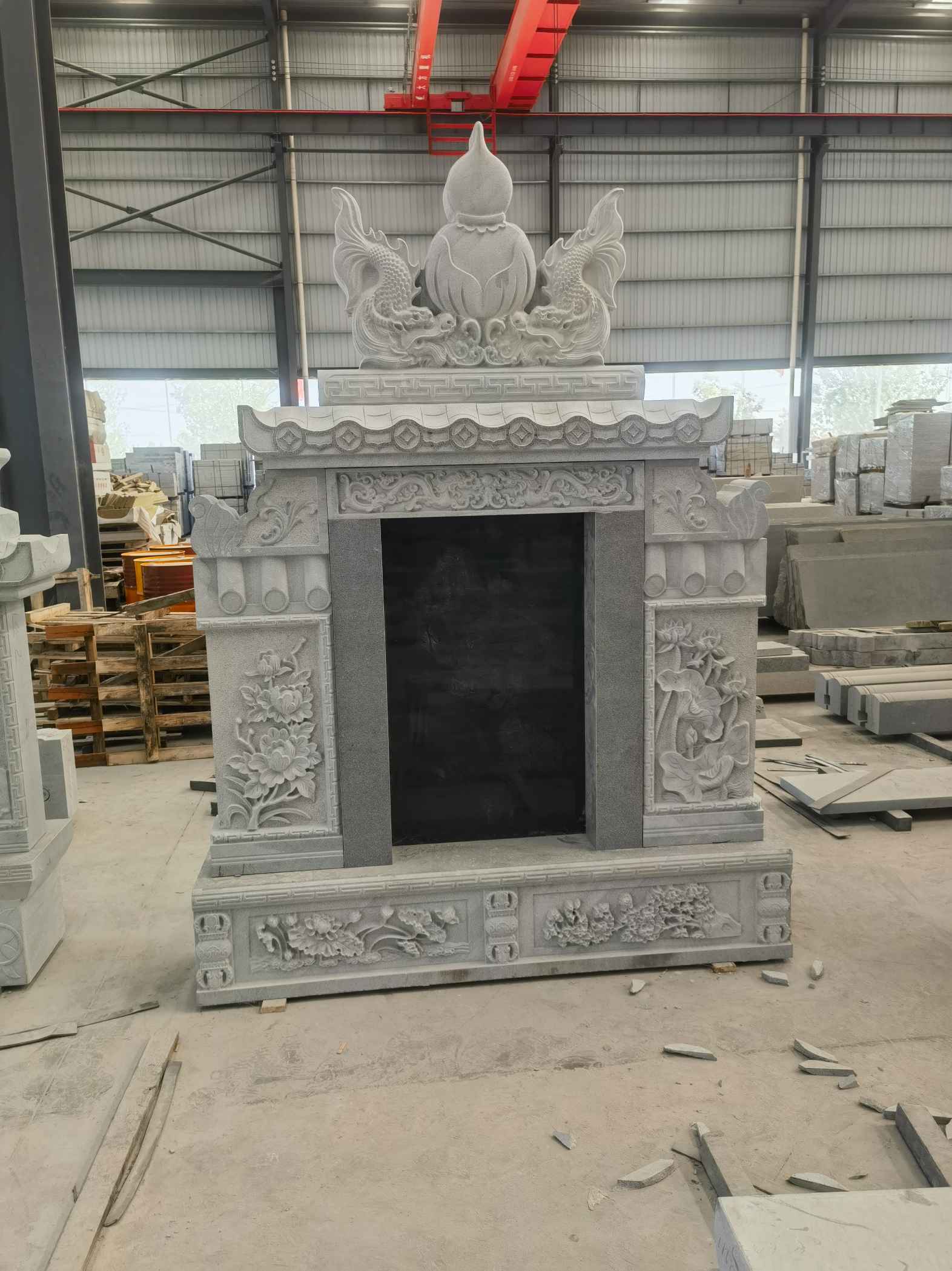 德州 芝麻灰高档墓碑、土墓，一套也支持定做