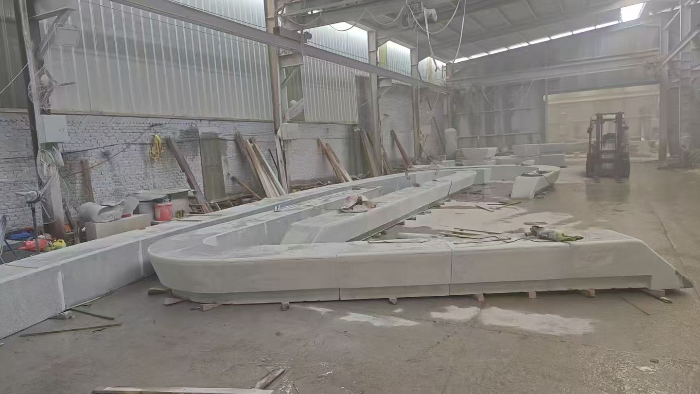 德州 花岗岩整石坐凳拼装