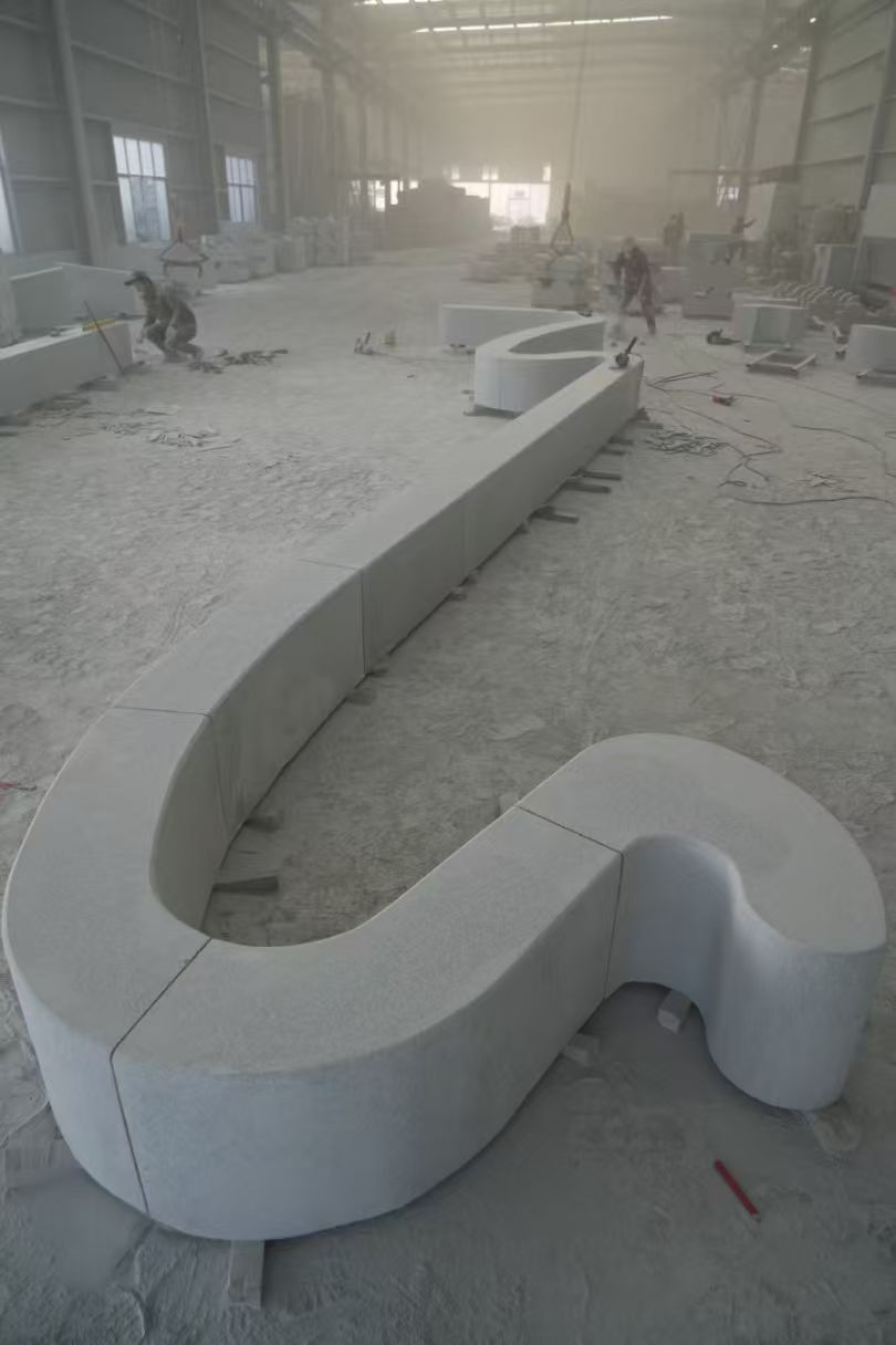 德州 花岗岩整石坐凳拼装